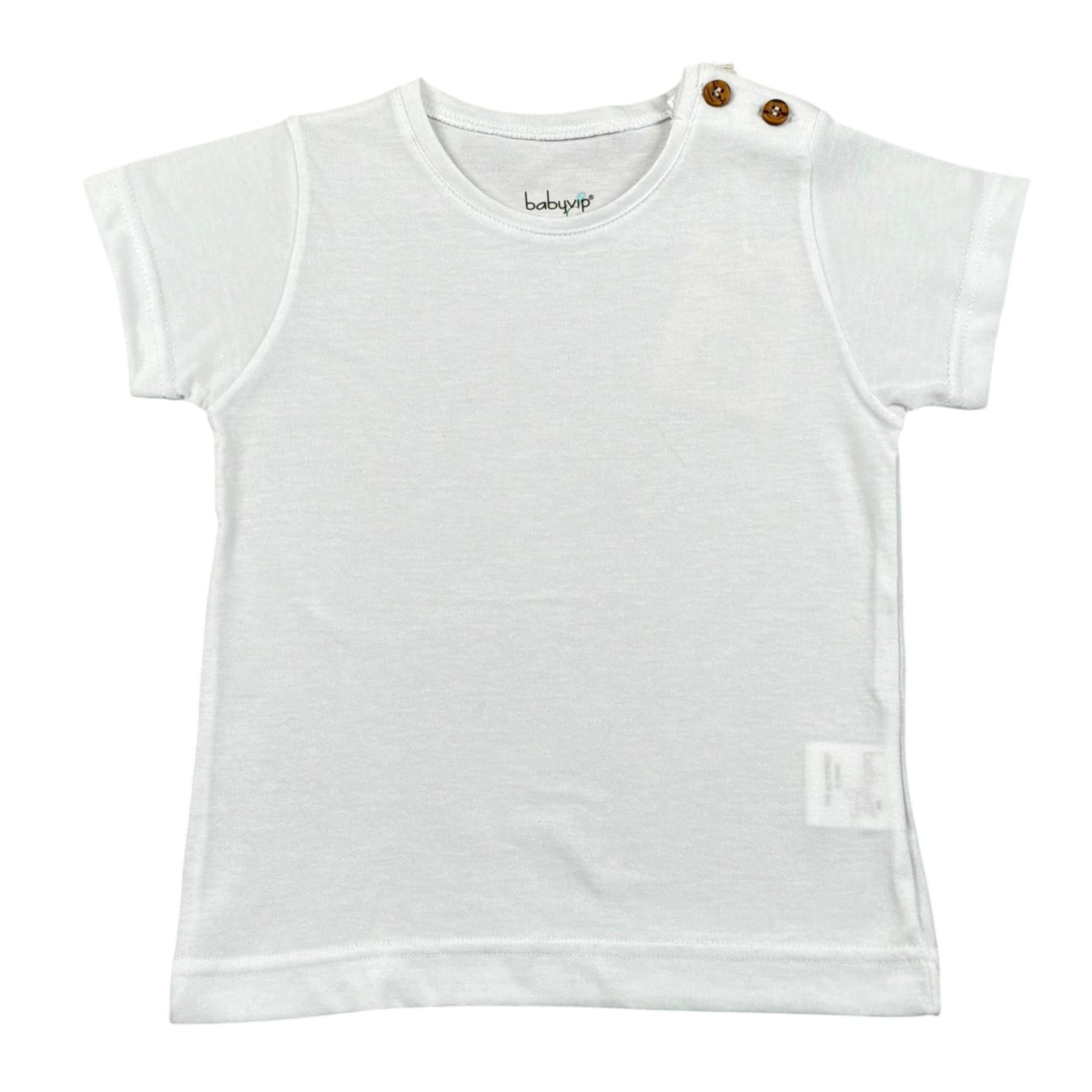 Babyvip T-Shirt Girocollo Tinta Unita per Neonato T7778 BIANCO BABYVIP 