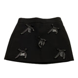 ELISABETTA FRANCHI gonna tinta unita con applicazioni Nero per Neonata EGGO040 NERO ELISABETTA FRANCHI 