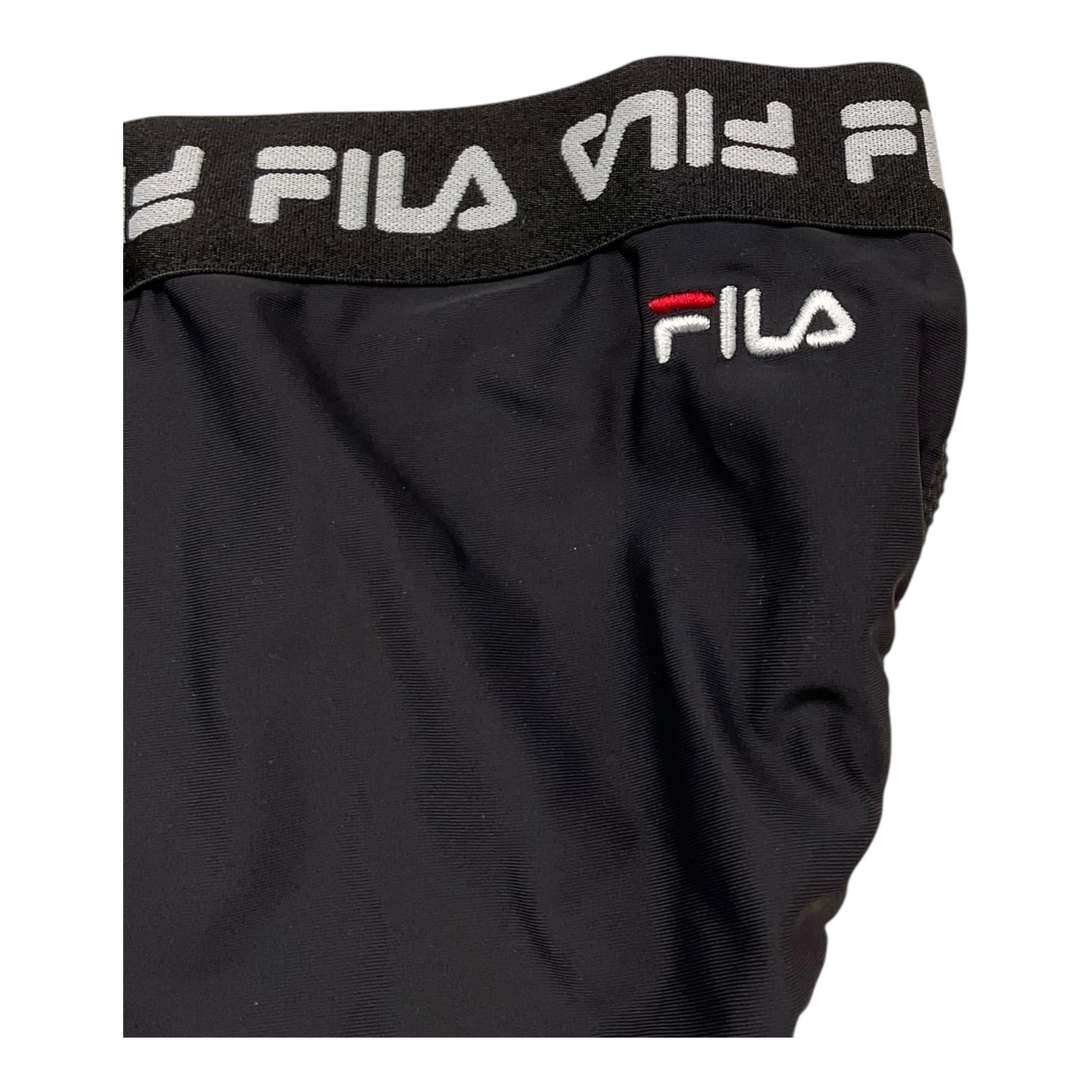 Fila Costume Mutandina Tinta Unita con Loghi per Bambino 688673 NERO FILA 