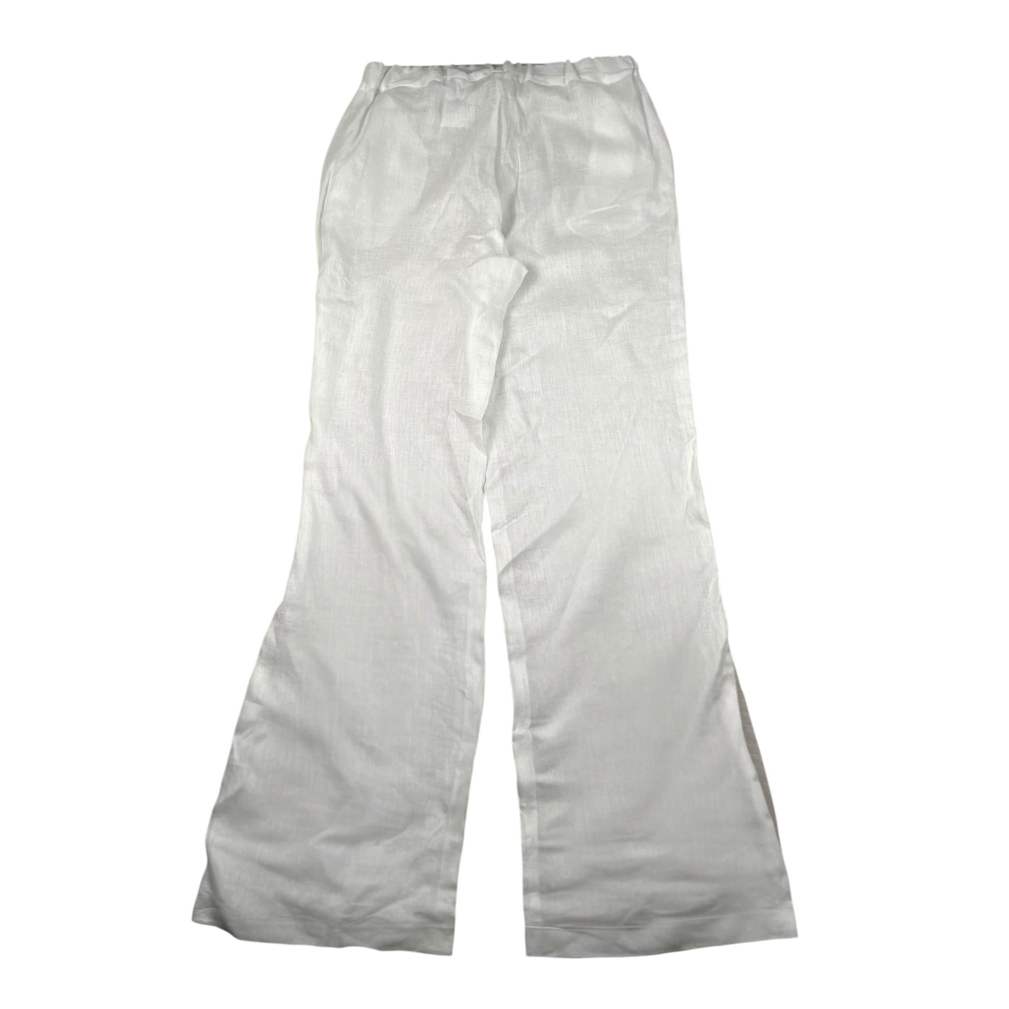 Xacus Pantalone Tinta Unita con Elastico In Vita per Bambina 85112 BIANCO XACUS 