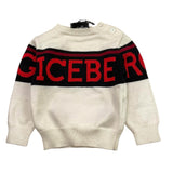 ICEBERG maglia girocollo tinta unita con stampa Bianco per Neonato MGICE5315B BIANCO ICEBERG 