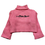 MARC ELLIS maglia collo alto tinta unita con logo Rosa per Bambina JMJSW00186 ROSA MARC ELLIS 