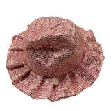 Le Bebe' Cappello Tinta Unita con Paillettes per Neonata LBG5917 ROSA LE BEBE' 