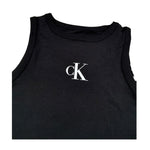 Calvin Klein Canotta Tinta Unita con Logo per Bambina IG0IG02435XX NERO CALVIN KLEIN 