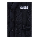 GUESS cardigan tinta unita con stampa Blu per Neonato N4YR04Z3FE0 BLU GUESS 
