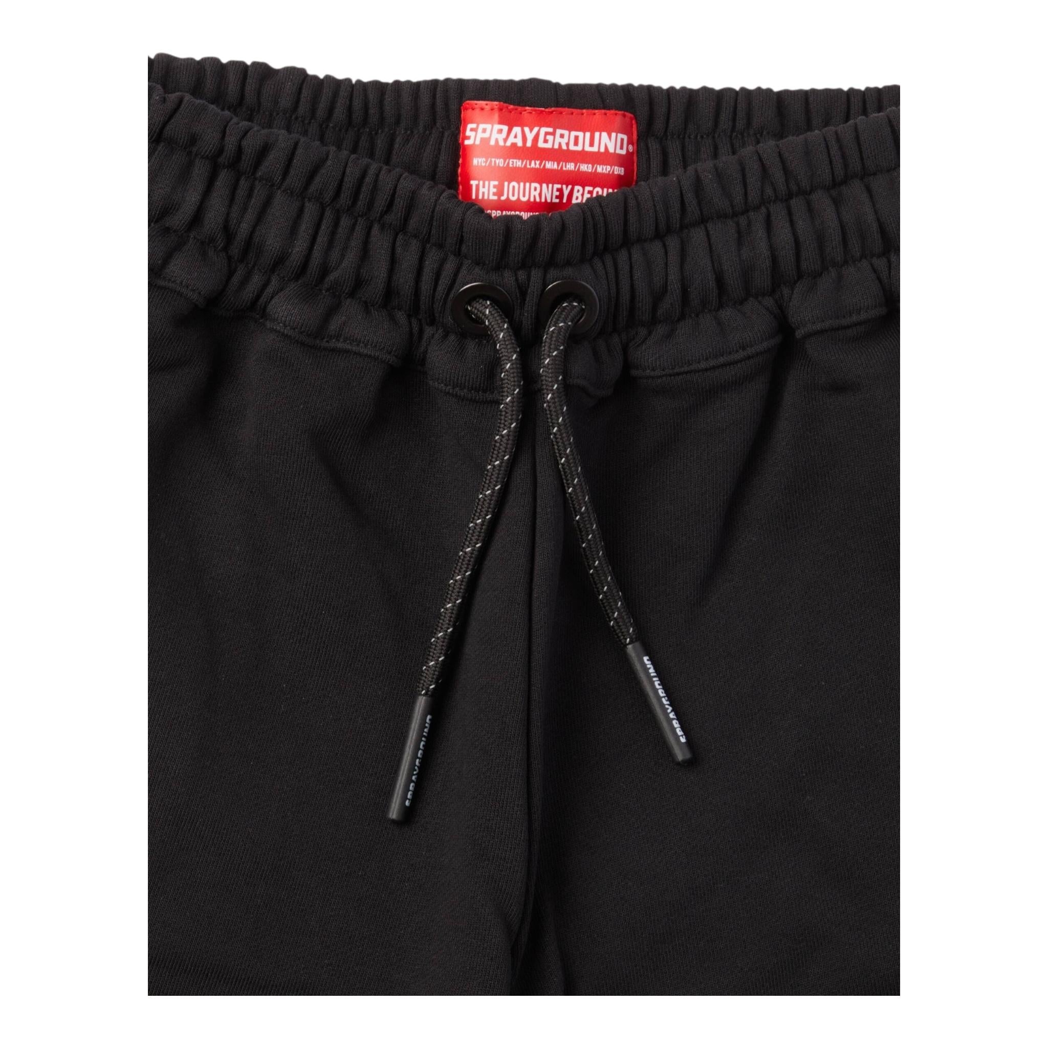 Sprayground Bermuda In Tuta Tinta Unita con Logo per Bambino SPY253BLK NERO SPRAYGROUND 