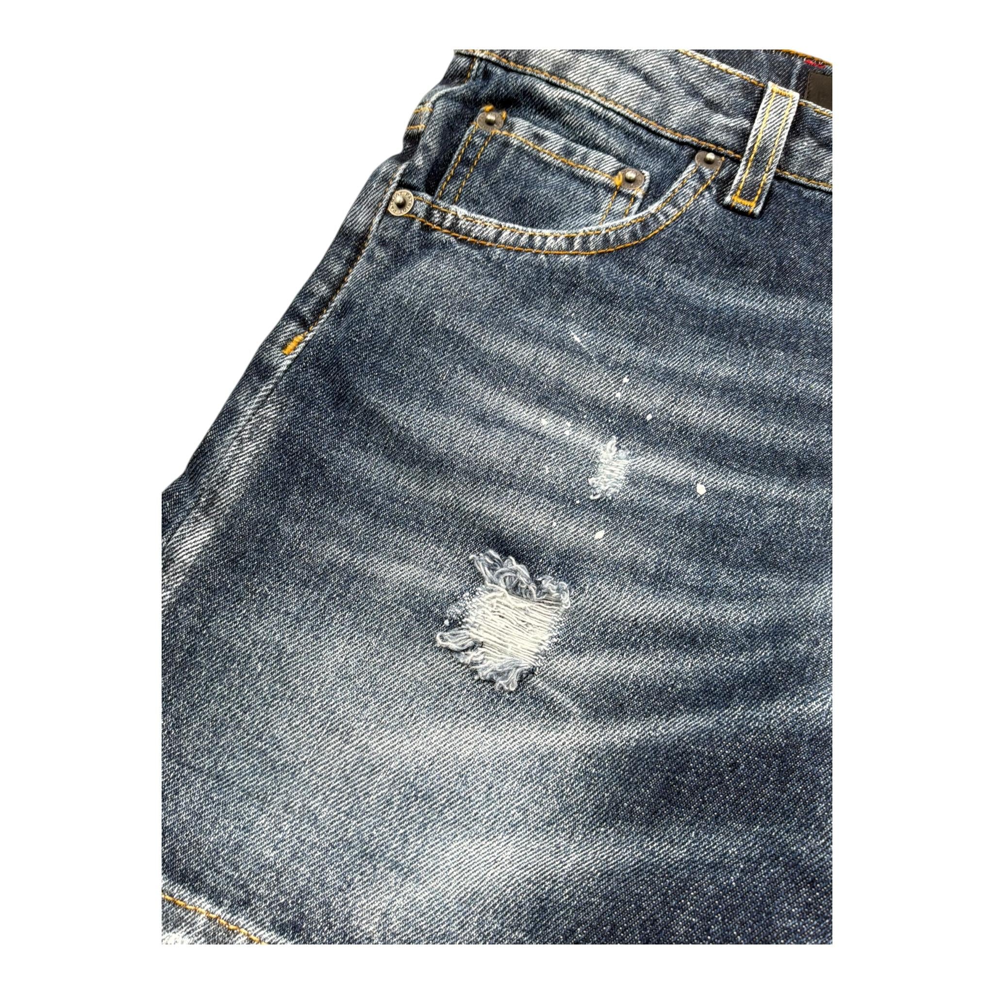 Patriot Bermuda In Denim Tinta Unita con Strappi per Bambino PJ5S2SPCK42 BLU PATRIOT 