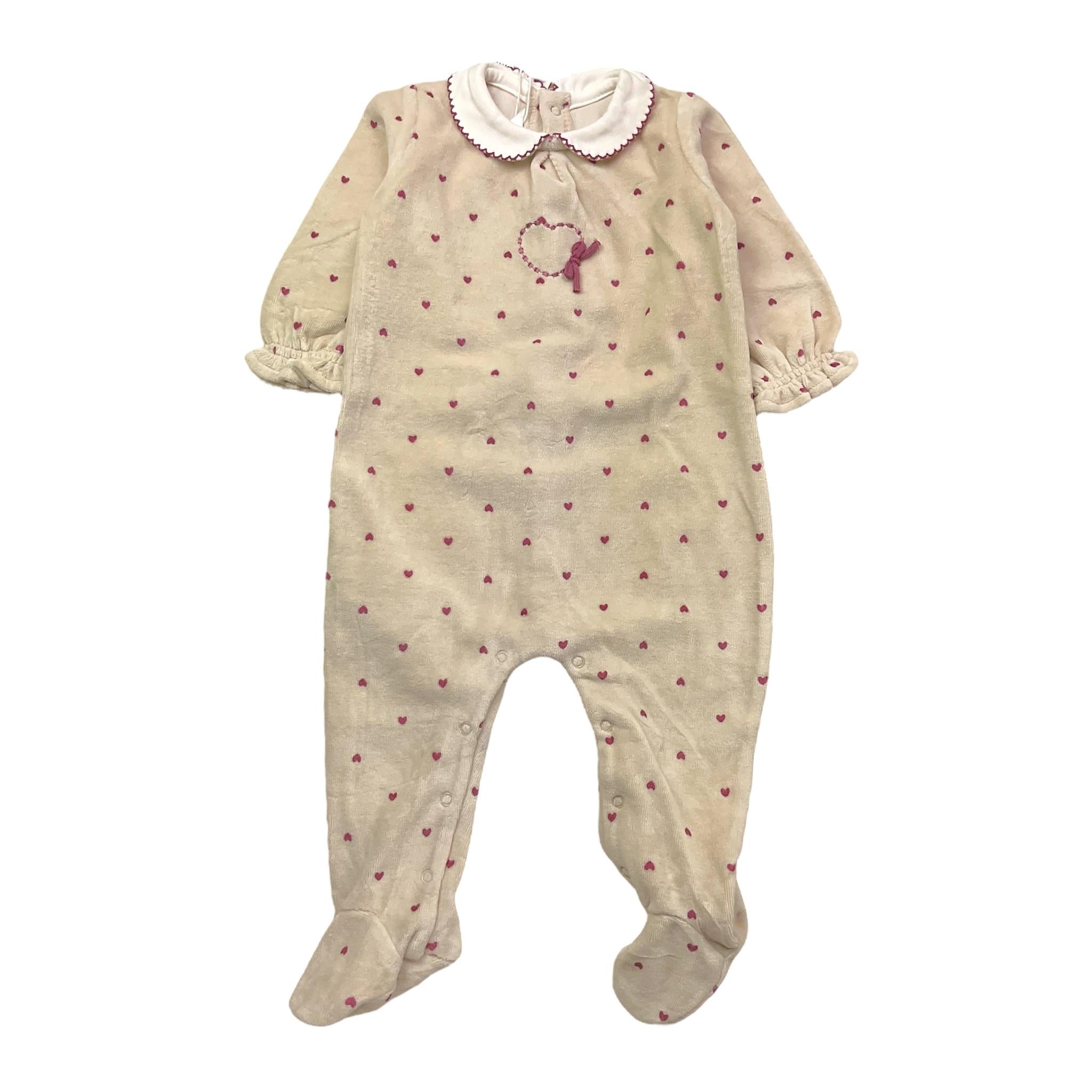 MAYORAL tutina tinta unita con fantasia cuori in camoscio Beige per Neonata 2736 BEIGE MAYORAL 