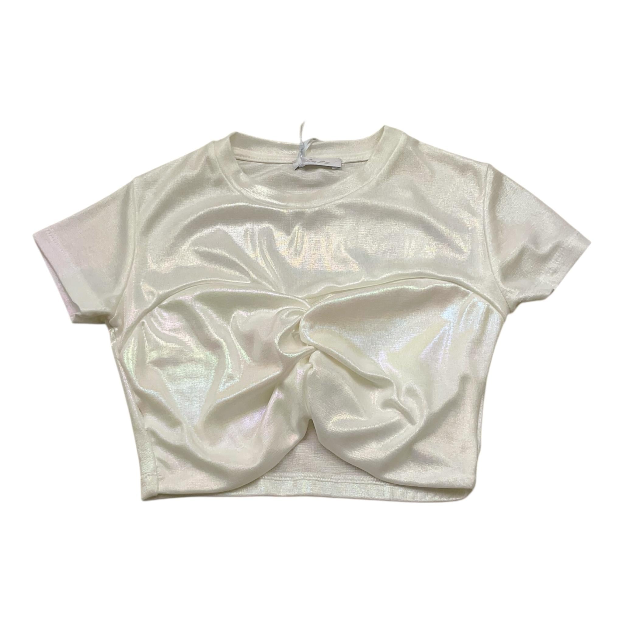 Lu Lu By Miss Grant T-Shirt Tinta Unita Girocollo per Bambina LL3593 BIANCO LU LU BY MISS GRANT 