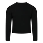 DIESEL maglia tinta unita girocollo con logo Nero per Bambina J02084 NERO DIESEL 