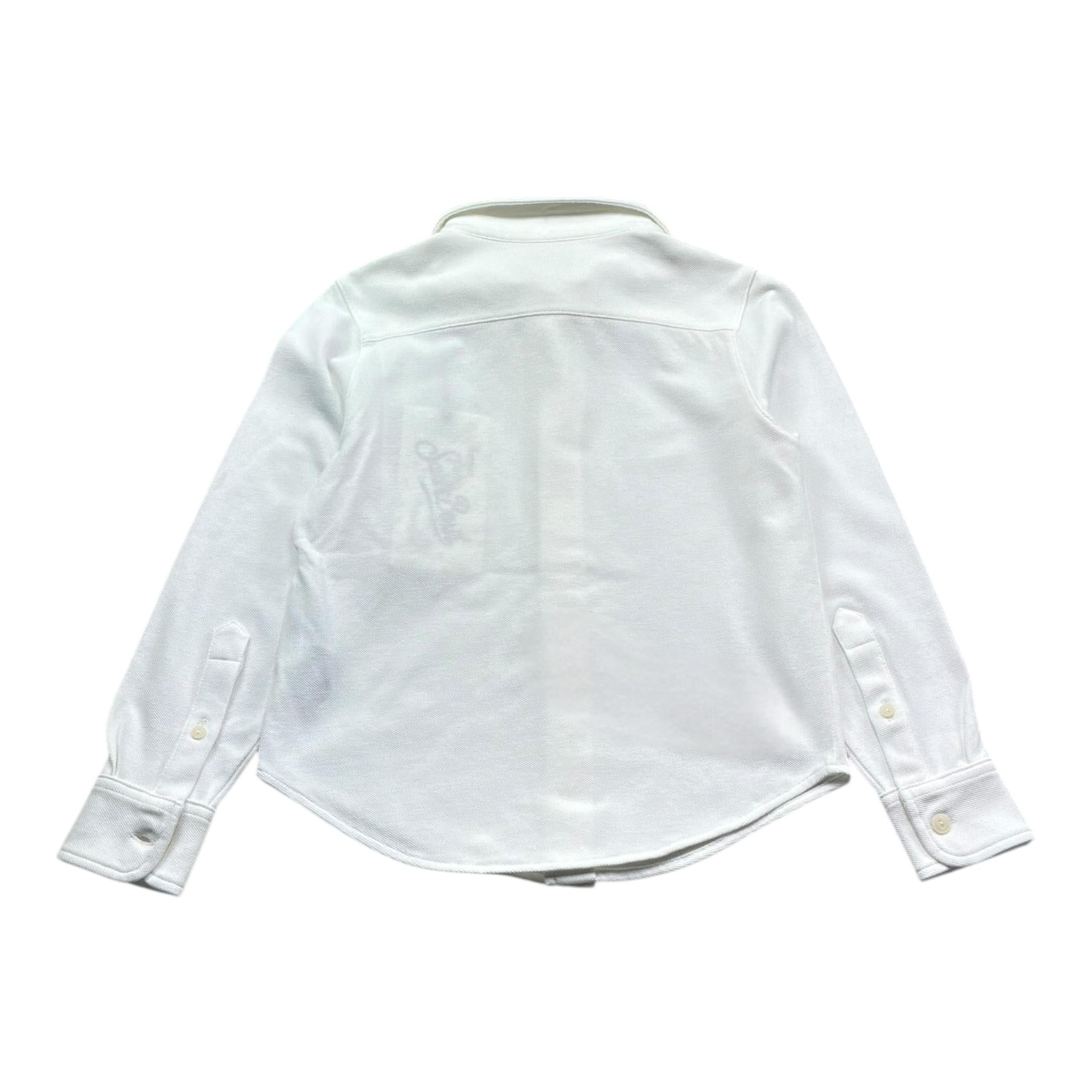 Saint Barth Camicia Manica Lunga Tinta Unita per Bambino 00873L BIANCO SAINT BARTH 