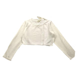 Twinset Coprispalle Tinta Unita Con Bottoni Panna Per Bambina