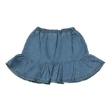 Marc Ellis Gonna In Denim Tinta Unita con Logo per Neonata JMNSK16792 AZZURRO MARC ELLIS 