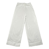 Dondup Pantalone Tinta Unita Modello Palazzo per Bambina DFPA112 BIANCO DONDUP 