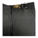 Versace Pantalone Tinta Unita Con Applicazione Nero Per Bambina