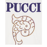 Emilio Pucci T-Shirt Tinta Unita Girocollo con Stampa  per Bambina PV8B41 BIANCO EMILIO PUCCI 
