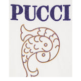 Emilio Pucci T-Shirt Tinta Unita Girocollo con Stampa  per Bambina PV8B41 BIANCO EMILIO PUCCI 