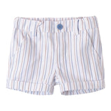 Minibanda Bermuda Tinta Unita con Fantasia A Righe per Neonato 3B620 BIANCO MINIBANDA 