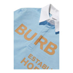 BURBERRY polo tinta unita con stampa Azzurro per Bambino 8047545 AZZURRO BURBERRY 