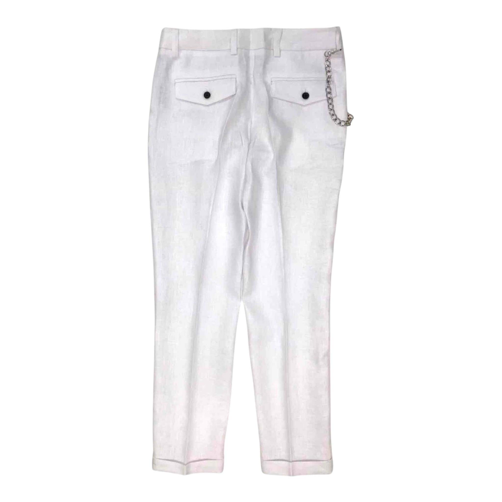 John Richmond Pantalone Tinta Unita con Bottoni per Bambino RBP24099PA BIANCO JOHN RICHMOND 