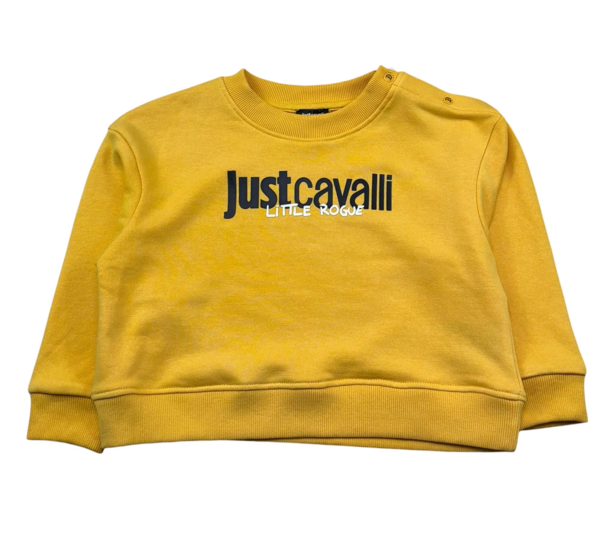 Trussardi Felpa Chiusa Girocollo Tinta Unita con Logo per Neonato JIP26080FE GIALLO TRUSSARDI 