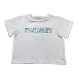 Twinset T-Shirt Girocollo Tinta Unita Con Stampa Bianco Per Neonata
