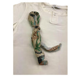 M+E' T-Shirt Girocollo Tinta Unita con Foulard per Neonato UEM0585N PANNA M+E' 
