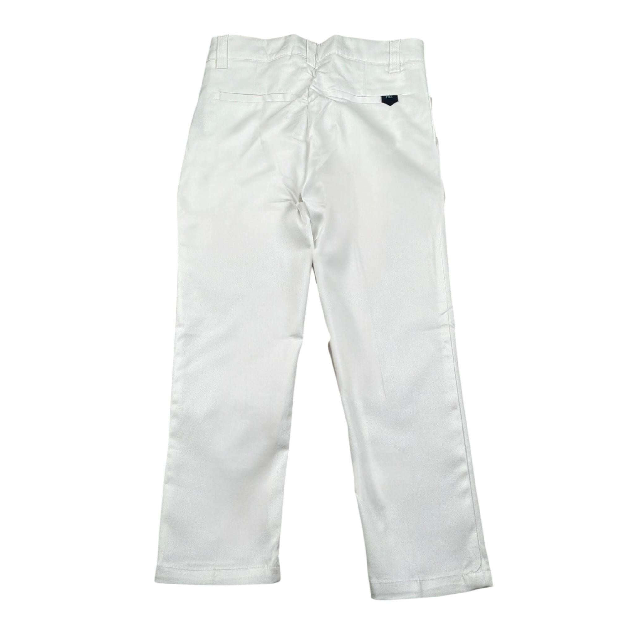 Manuel & Frank Pantalone Tinta Unita con Girovita Regolabile per Bambino MF1050B BIANCO MANUEL & FRANK 