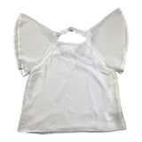 Lu Lu By Miss Grant Camicia Mezza Manica Tinta Unita Bianco Per Bambina