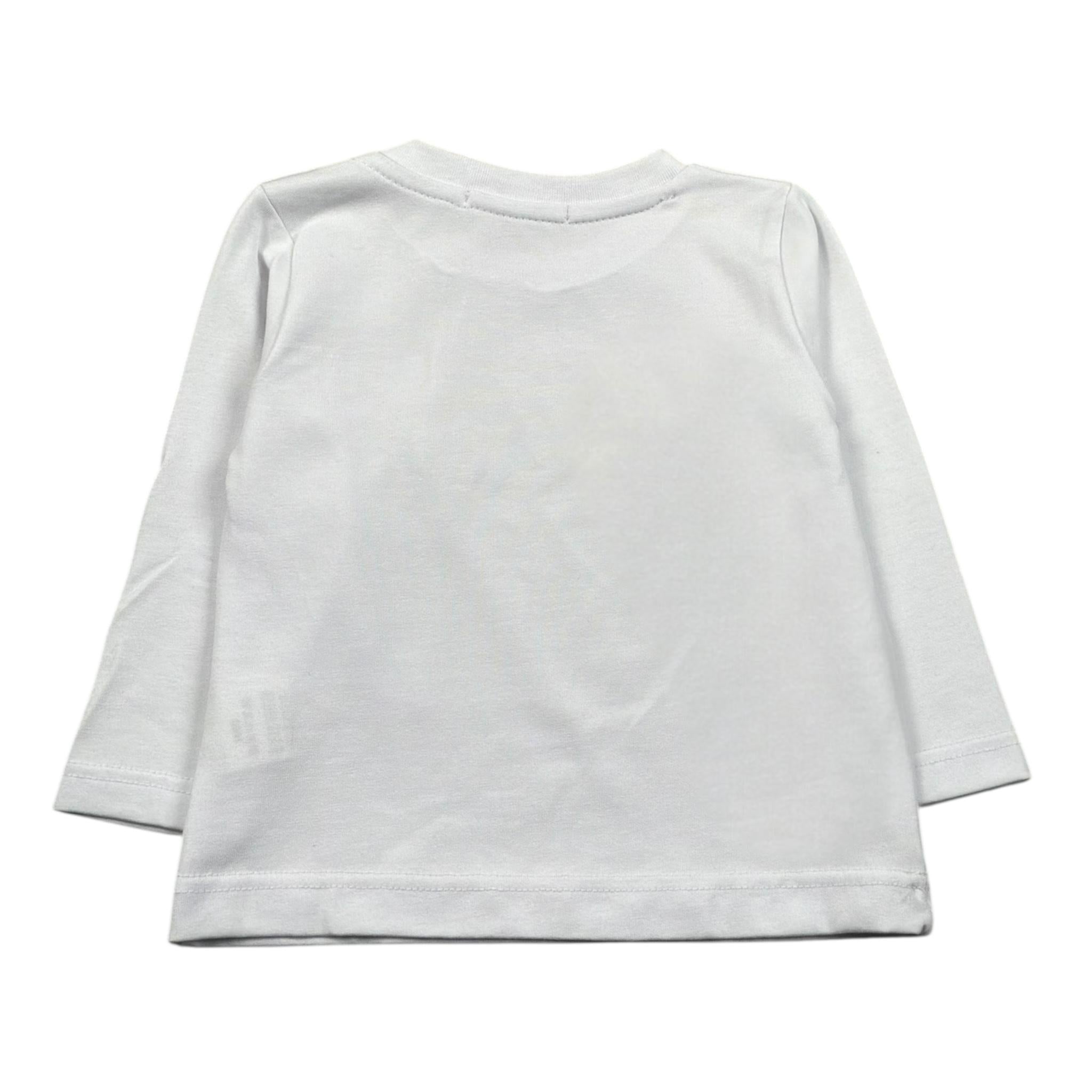 Daniele Alessandrini Shirt Girocollo Tinta Unita con Logo per Bambino 1291M00072 BIANCO DANIELE ALESSANDRINI 