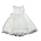 Amaya Abito Giromanica Tinta Unita con Tulle per Neonata 591419 BIANCO AMAYA 