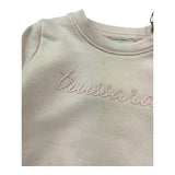 Trussardi Felpa Chiusa Girocollo Tinta Unita con Logo per Neonata TIP26014FE ROSA TRUSSARDI 