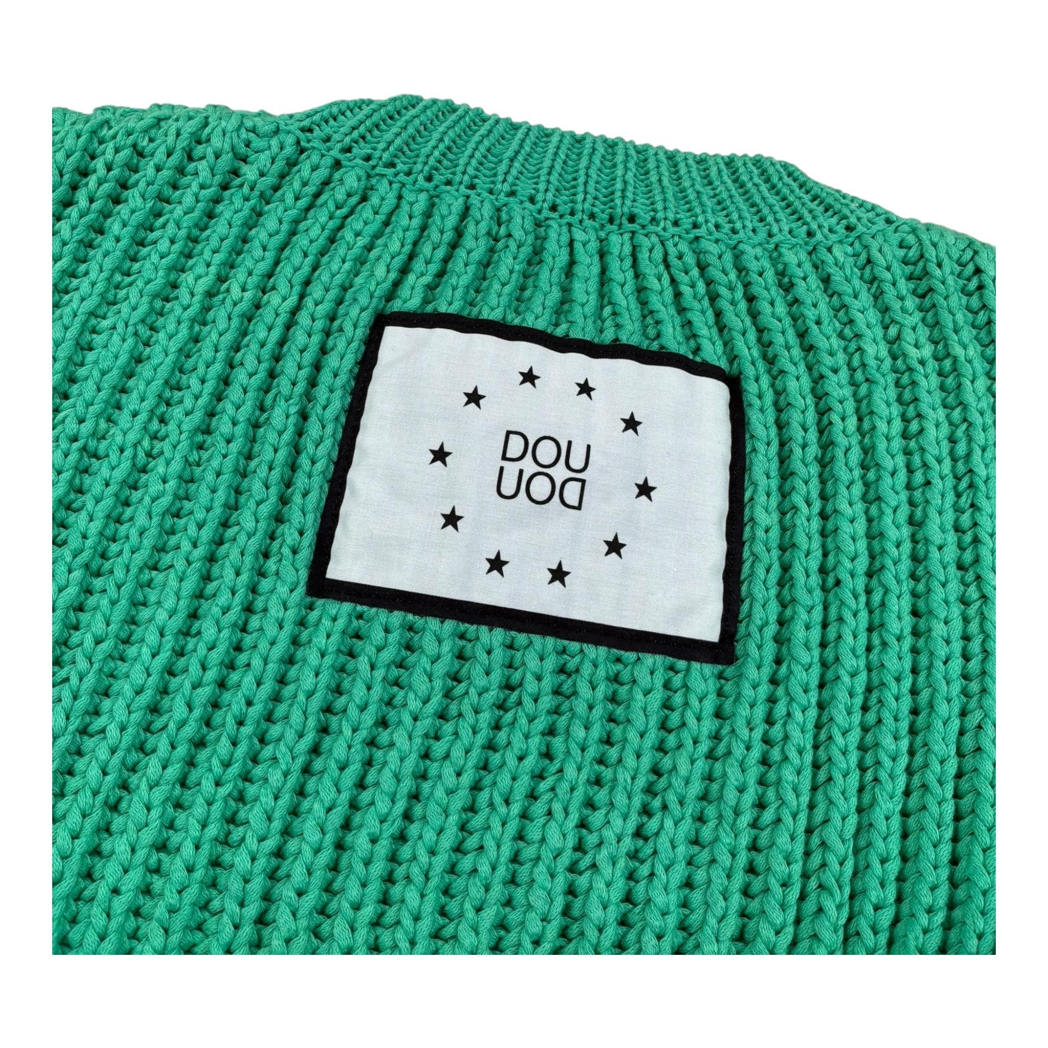 Dou Dou Maglia Tinta Unita con Logo Retro per Bambina DW9P10XX VERDE DOU DOU 