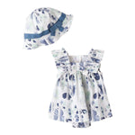 Minibanda Completo 2 Pezzi Abito Tinta Unita-Cappello per Neonata 3B782 BIANCO MINIBANDA 