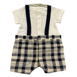 Lalalu' Pagliaccetto Mezza Manica Bicolore per Neonato PAL006P BIANCO/BLU LALALU' 