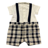 Lalalu' Pagliaccetto Mezza Manica Bicolore per Neonato PAL006P BIANCO/BLU LALALU' 