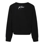 JOHN RICHMOND felpa chiusa girocollo tinta unita cn stampa logo Nero per Bambina RGA24053PE NERO JOHN RICHMOND 