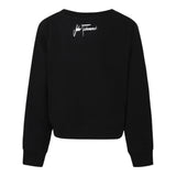 JOHN RICHMOND felpa chiusa girocollo tinta unita cn stampa logo Nero per Bambina RGA24053PE NERO JOHN RICHMOND 