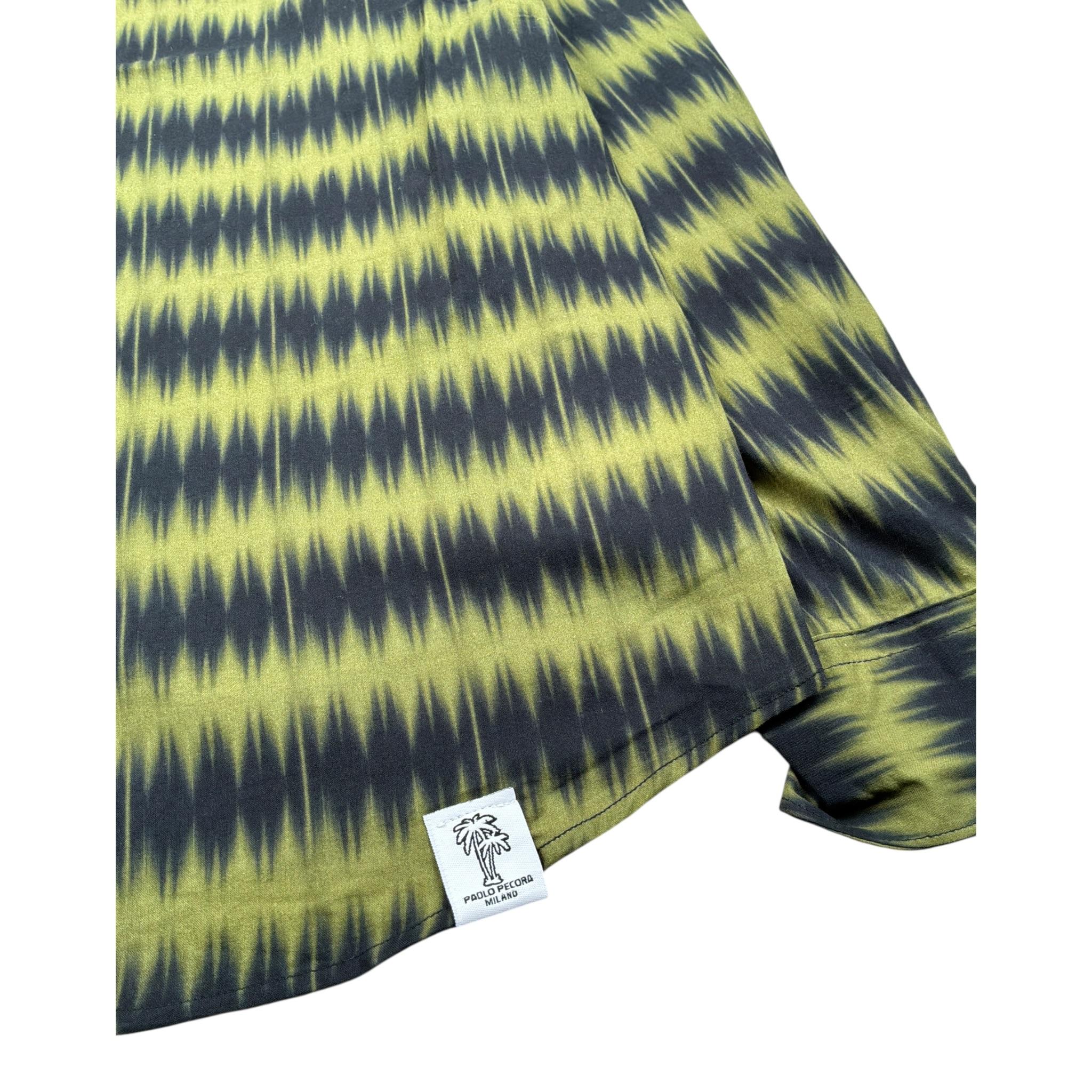 Paolo Pecora Camicia Manica Lunga Stampa Fantasia Verde per Bambino PP3702 VERDE PAOLO PECORA 