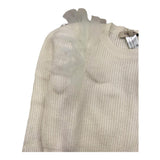 TWINSET maglia girocollo tinta unita con tulle Panna per Bambina 242GJ3080 PANNA TWINSET 