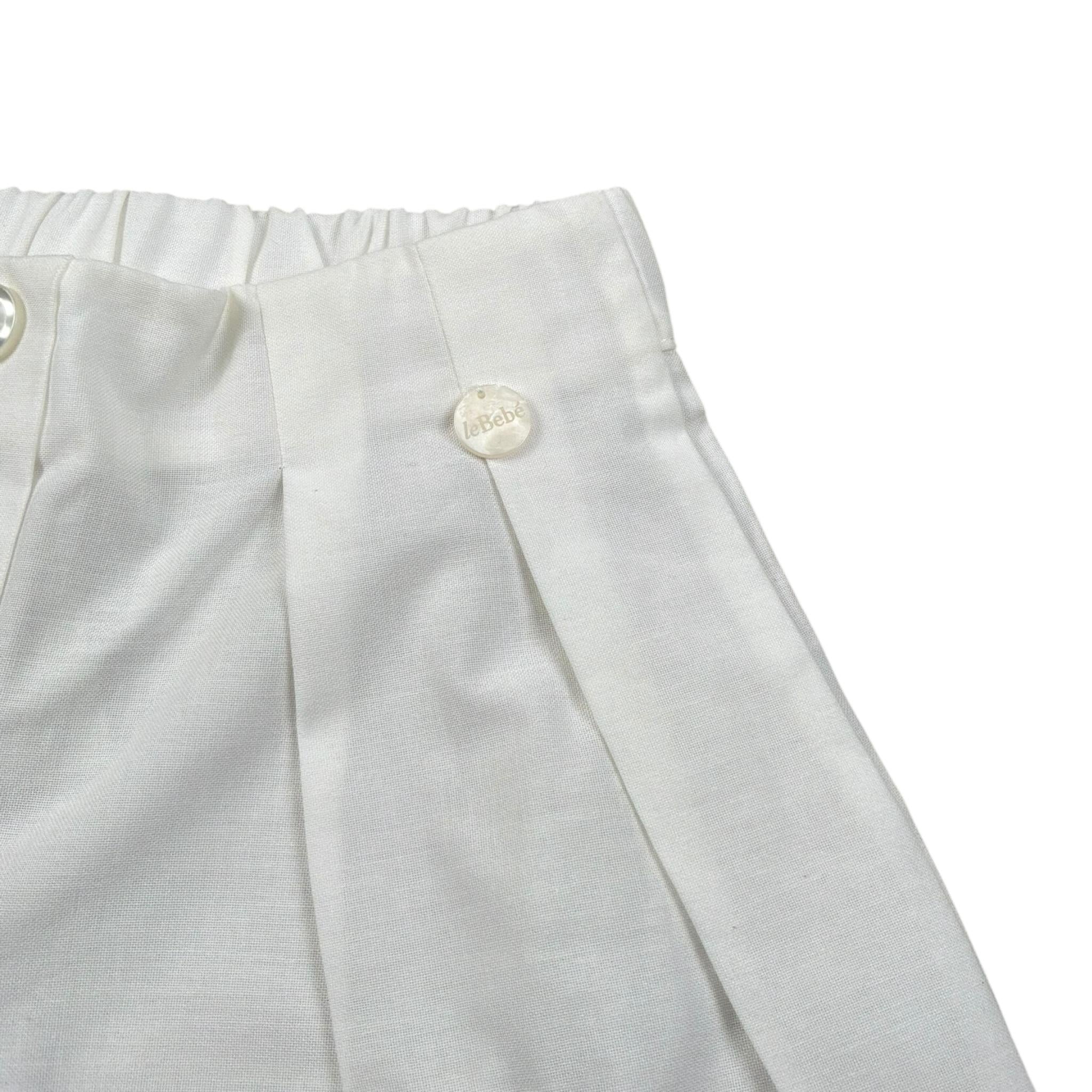 Le Bebe Bermuda Tinta Unita con Elastico In Vita per Bambino LBG5827J PANNA LE BEBE 