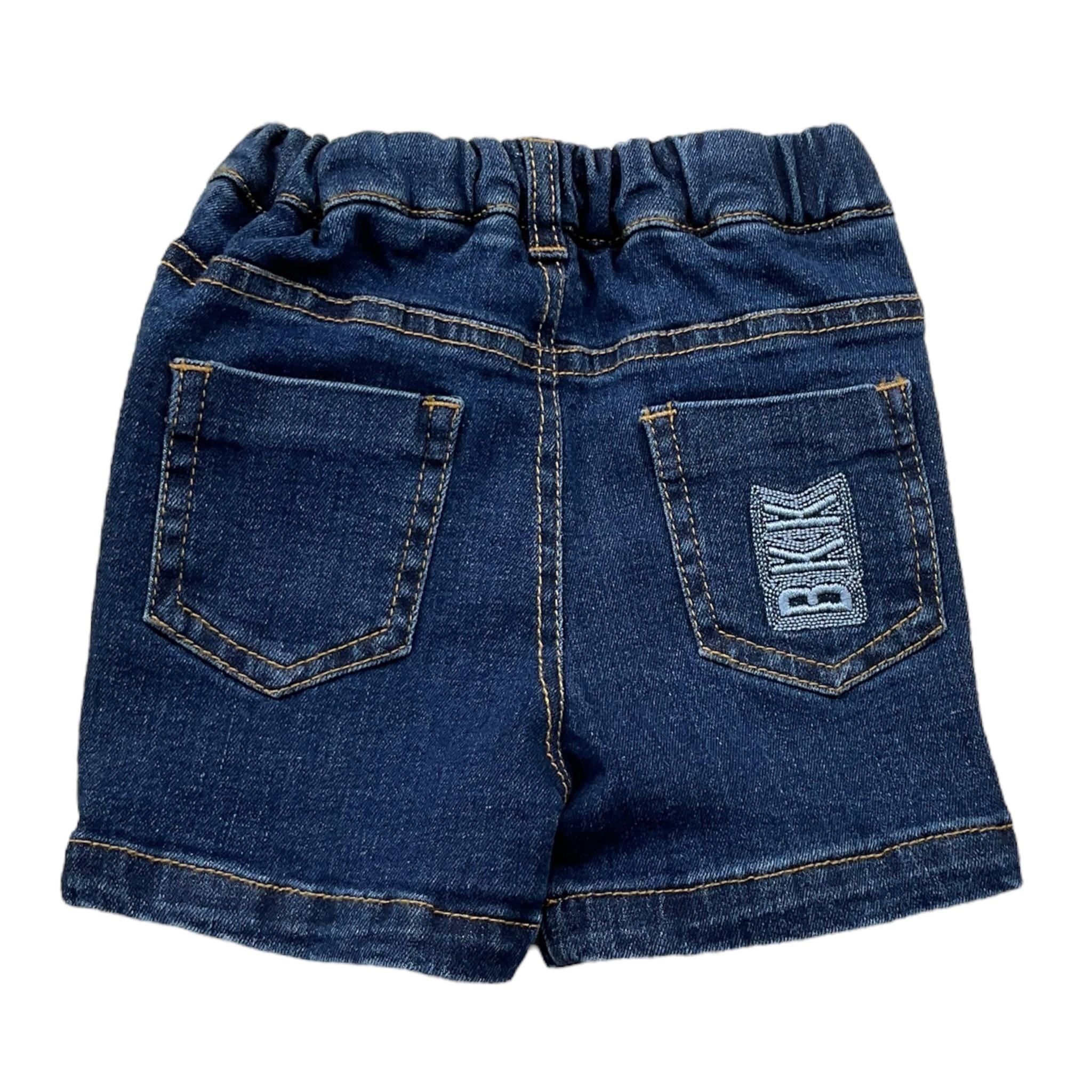 Bikkembergs Bermuda In Denim Tinta Unita per Neonato BK3997 BLU BiKKEMBERGS 