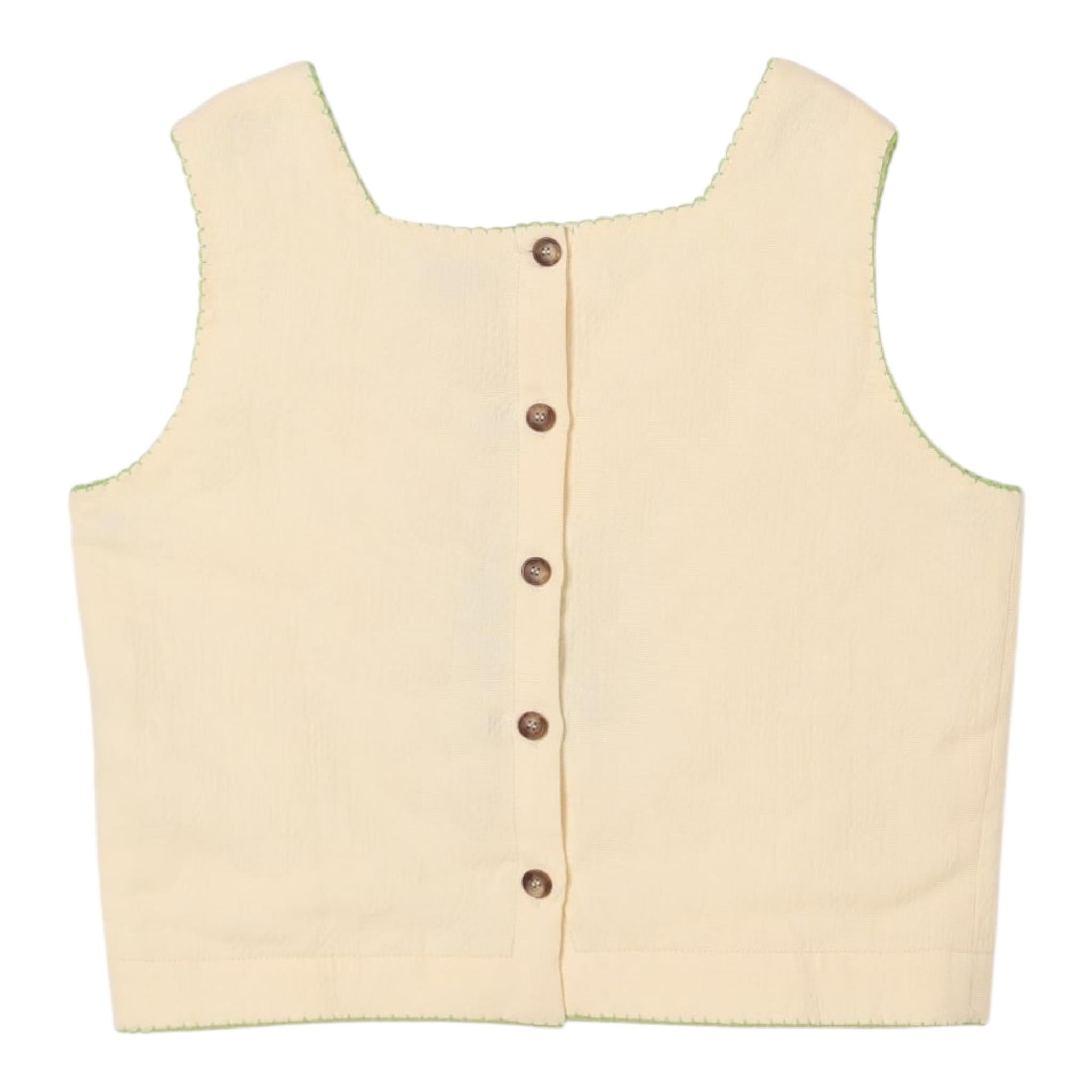 Etro Top Giromanica Tinta Unita con Logo per Bambina GW5A72 PAGLIA ETRO 