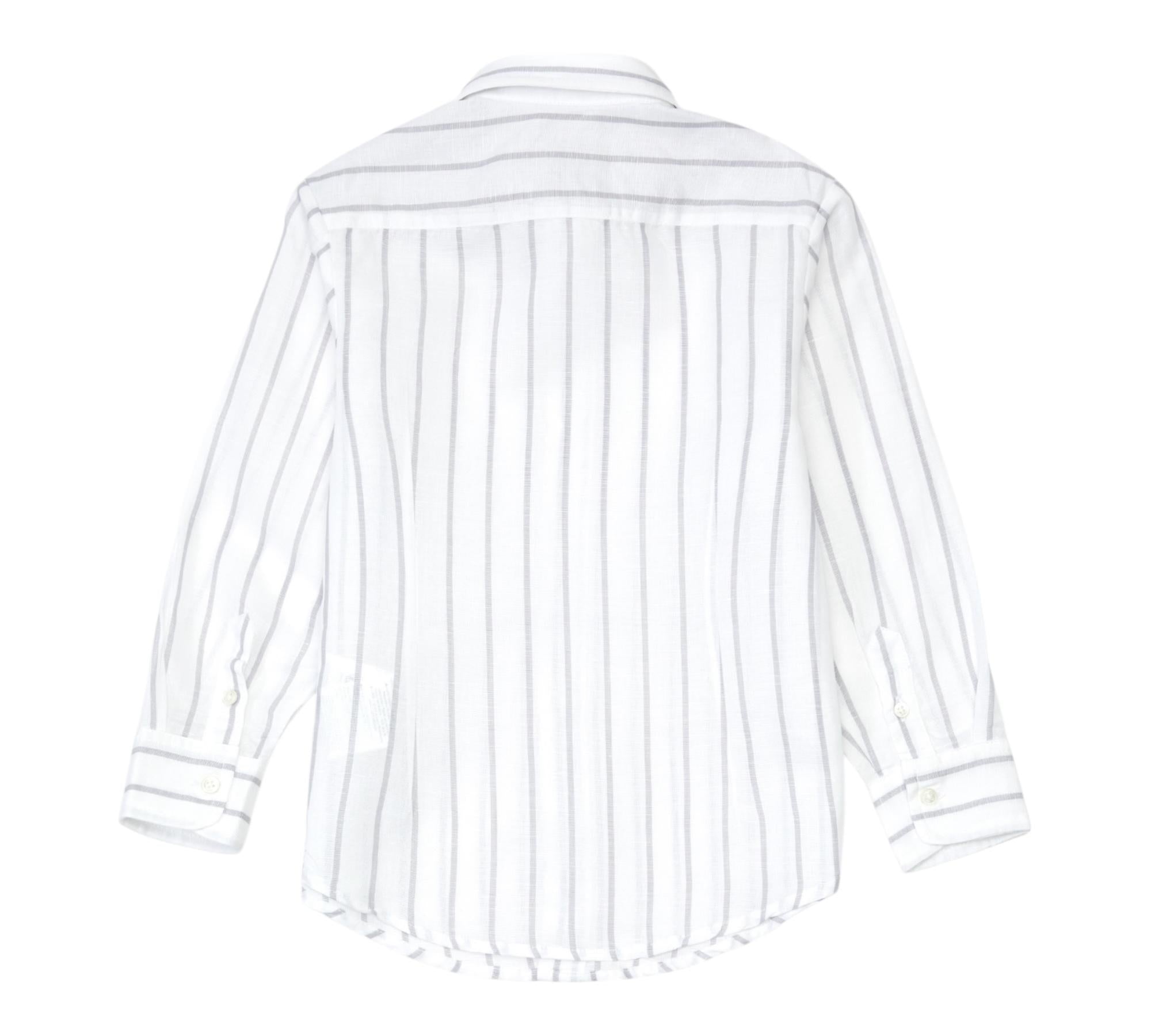 Eleventy Camicia Tinta Unita Fantasia A Righe per Bambino EW5P30X BIANCO ELEVENTY 