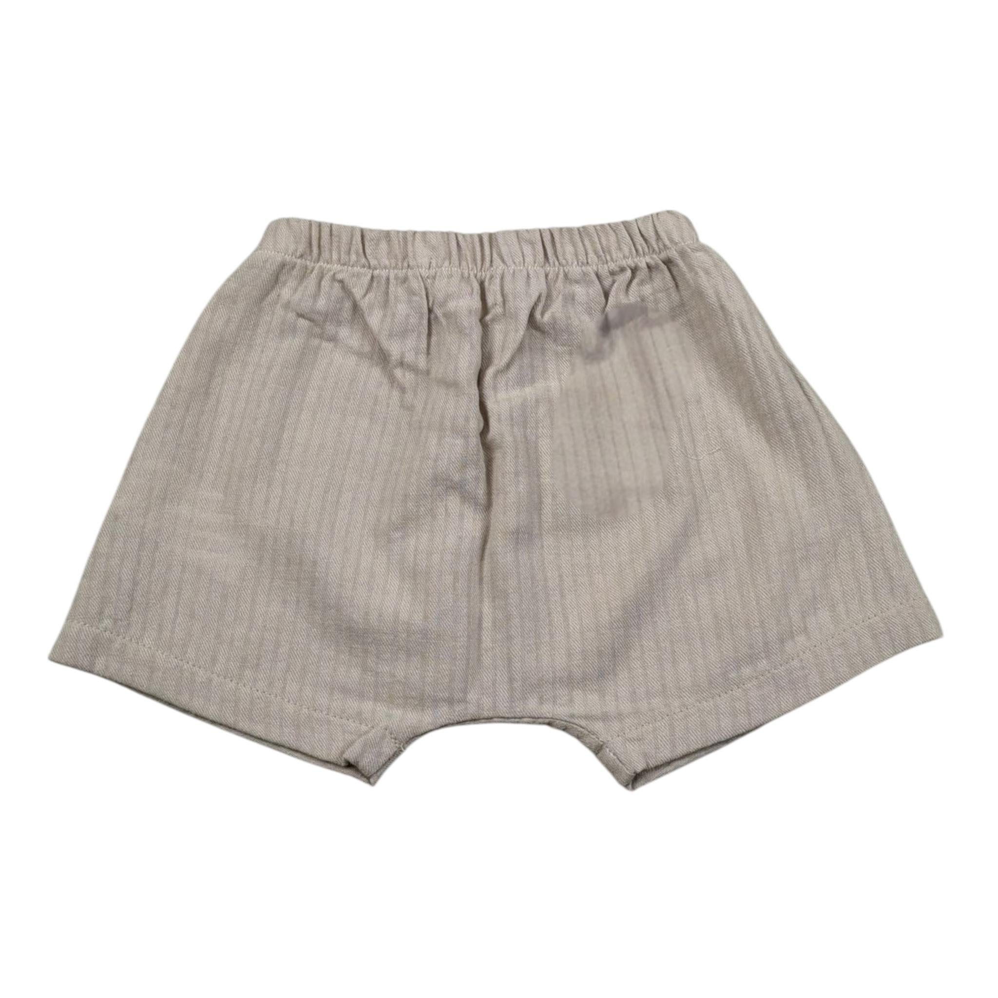 Petit Indi Bermuda Tinta Unita con Elastico In Vita per Neonato BERBEG BEIGE PETIT INDI 