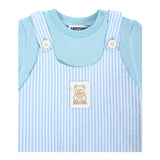 Moschino Completo 2 Pezzi T-Shirt-Salopette per Neonato MUG01LX AZZURRO MOSCHINO 