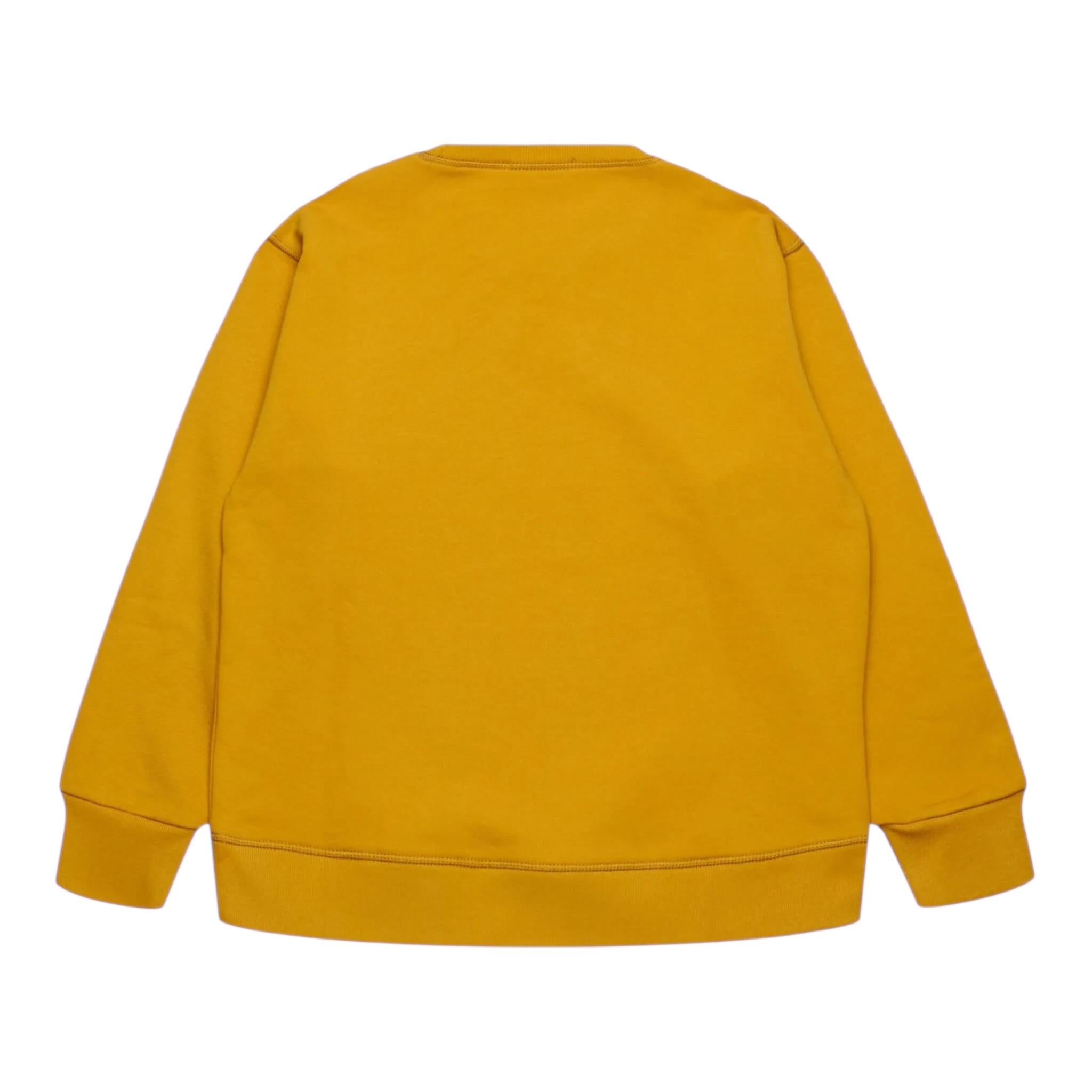 Dsquared2 Felpa Chiusa Girocollo Tinta Unita con Logo per Bambino DQ2667 SENAPE DSQUARED2 