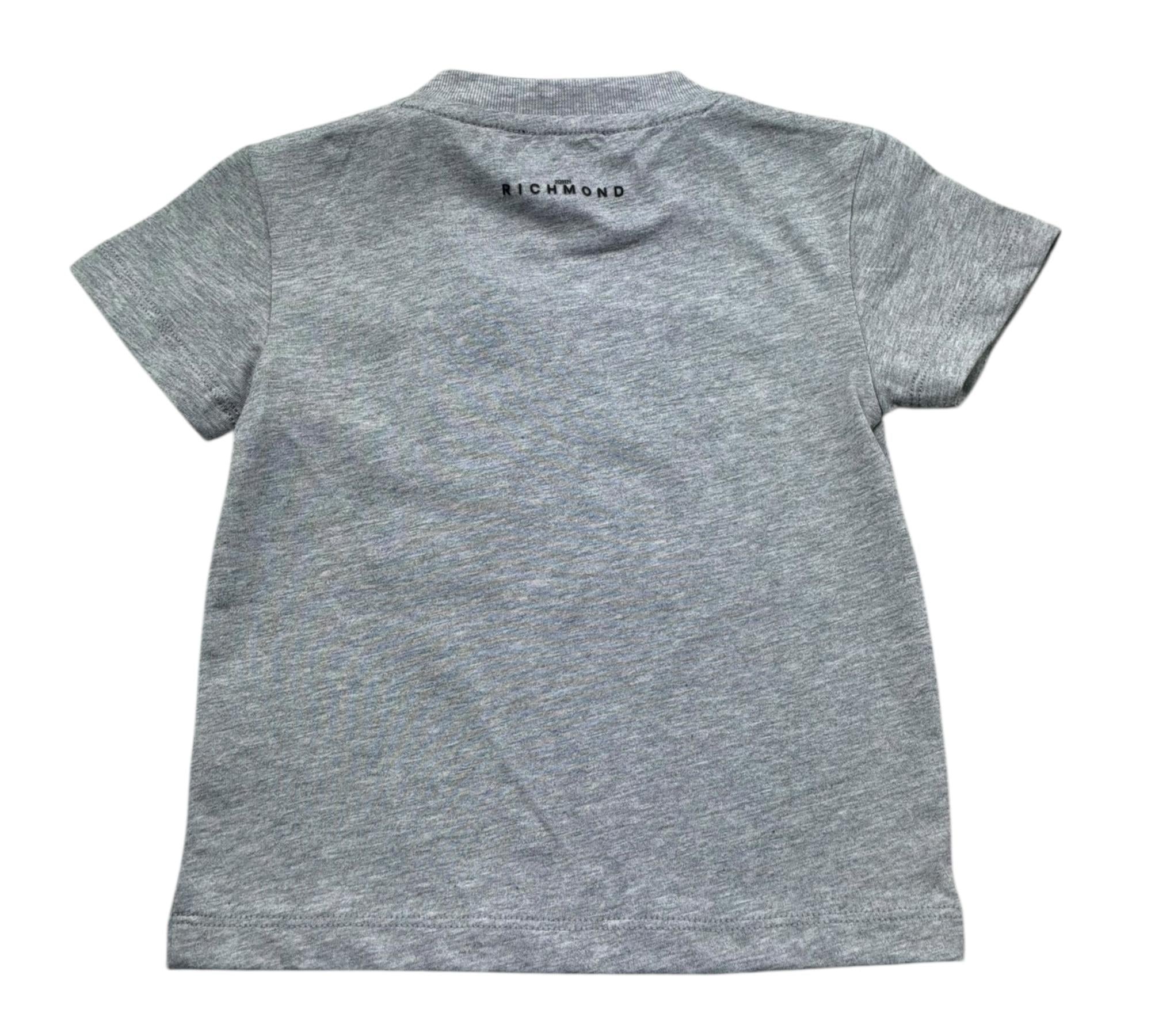 John Richmond T-Shirt Girocollo Tinta Unita con Stampa per Neonato RIP26067TS GRIGIO JOHN RICHMOND 