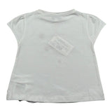 Malvi & Co T-Shirt Girocollo Tinta Unita con Applicazioni per Bambina S25M030CAJJJ BIANCO MALVI & CO 