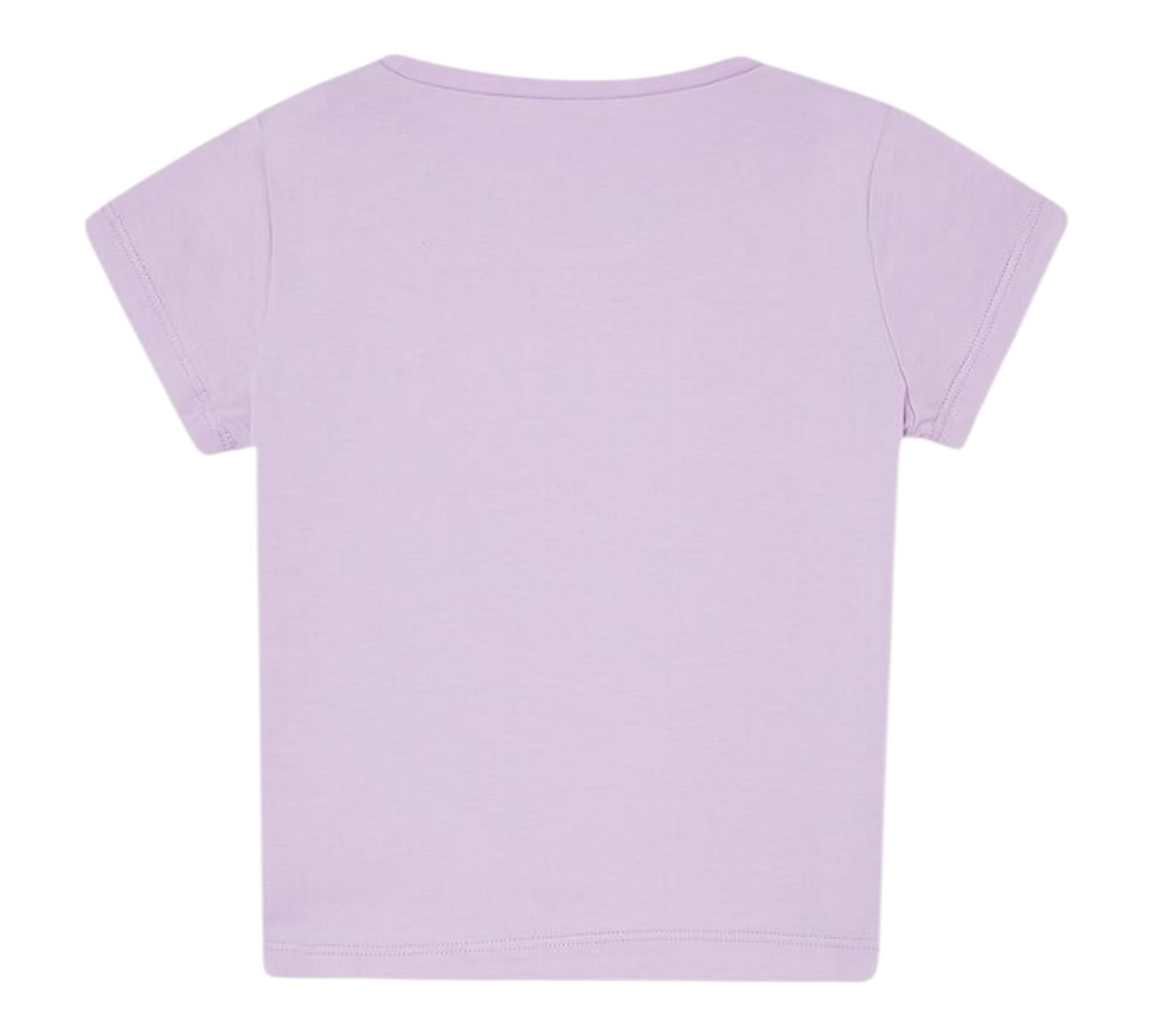 Liu Jo T-Shirt Girocollo Tinta Unita con Brillantini per Bambina KA5081X LILLA LIU JO 